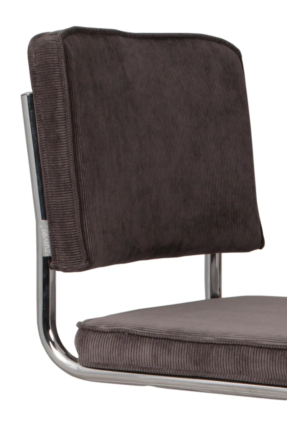 Dark Gray Rib Upholstered Dining Chairs (2) | Zuiver Ridge Kink