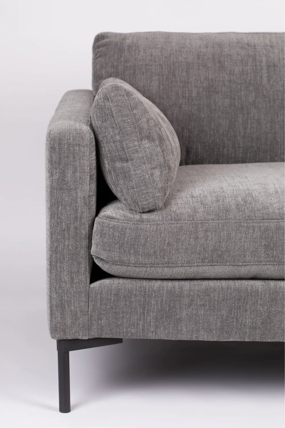 Dark Gray Upholstered 3-Seater Sofa | Zuiver Summer