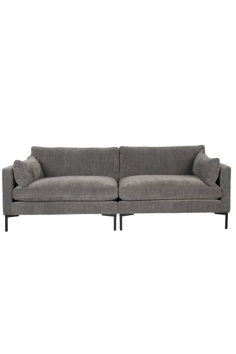 Dark Gray Upholstered 3-Seater Sofa | Zuiver Summer