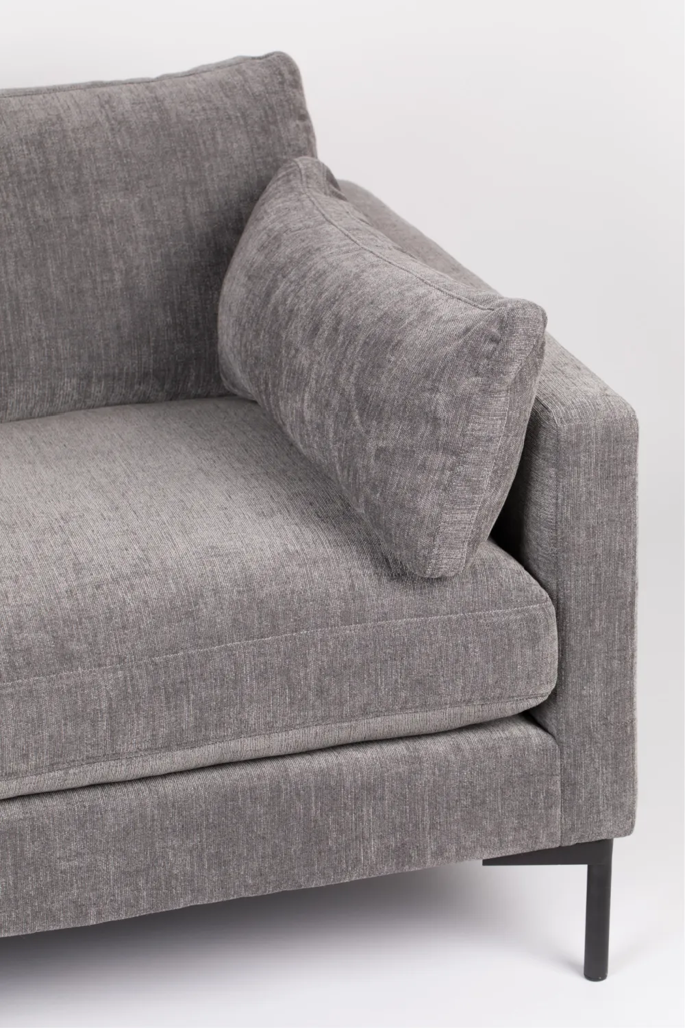 Dark Gray Upholstered 3-Seater Sofa | Zuiver Summer