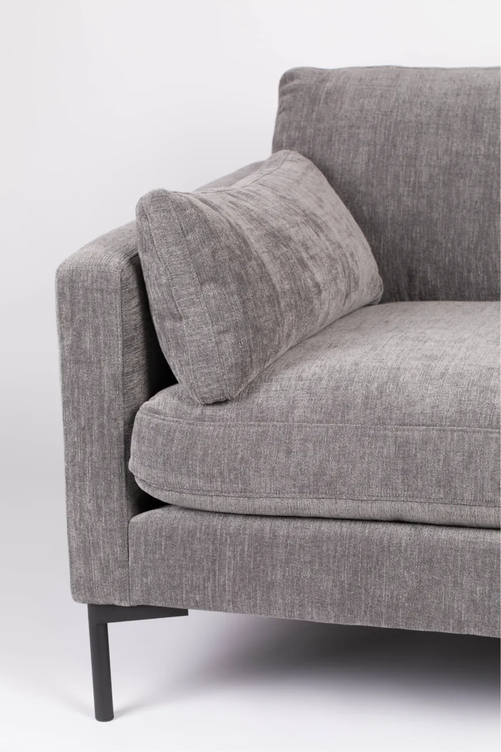 Dark Gray Upholstered 3-Seater Sofa | Zuiver Summer