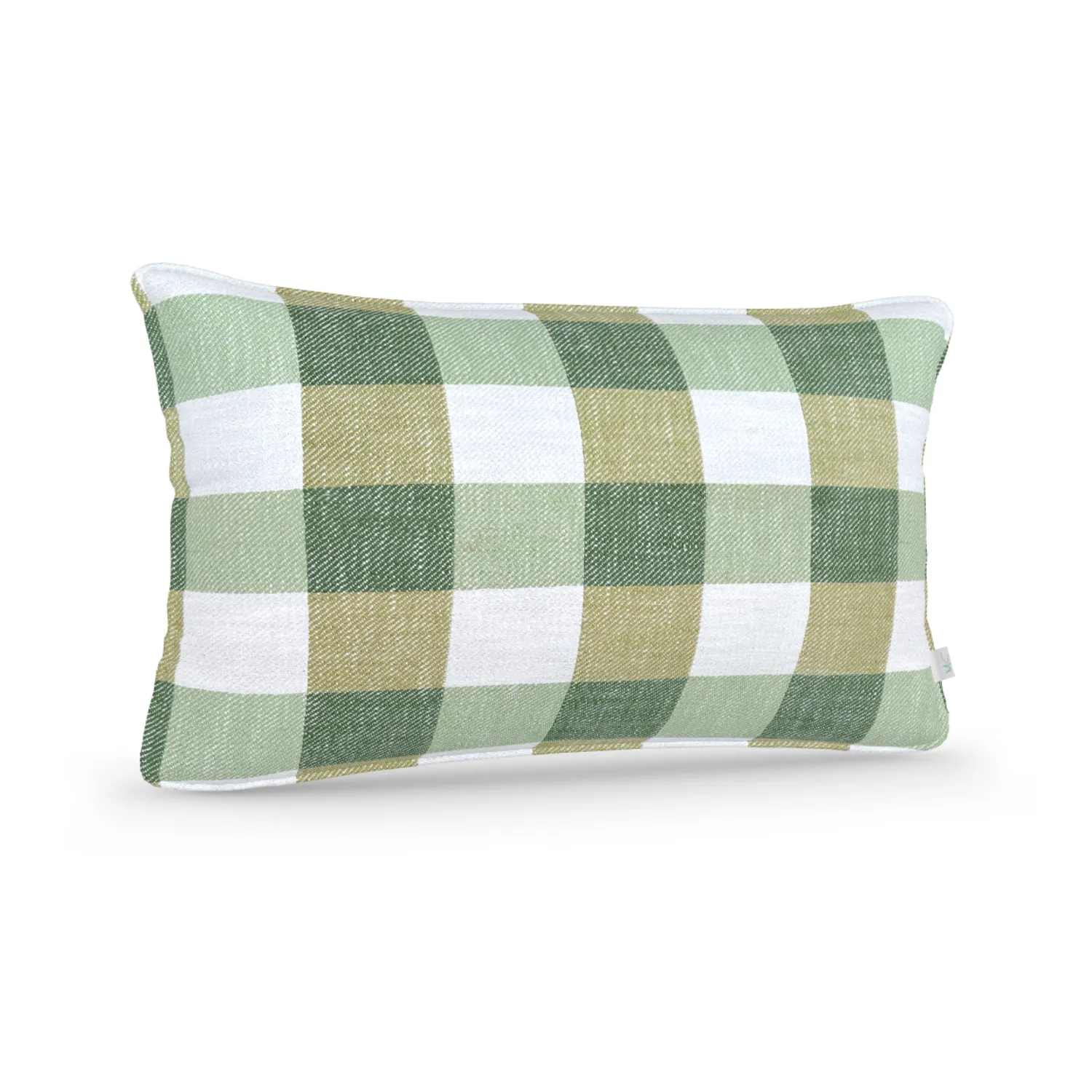 Decorative Lumbar Pillow in Checkmate: Sour Apple