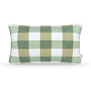 Decorative Lumbar Pillow in Checkmate: Sour Apple