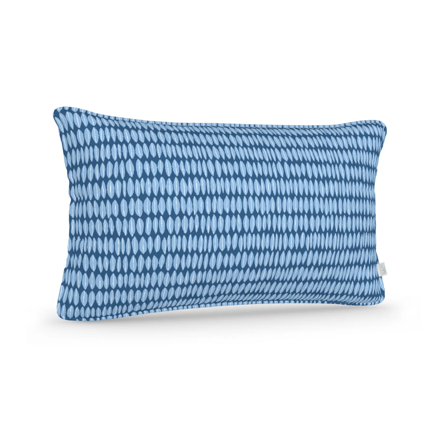 Decorative Lumbar Pillow in Leaflette: Marine