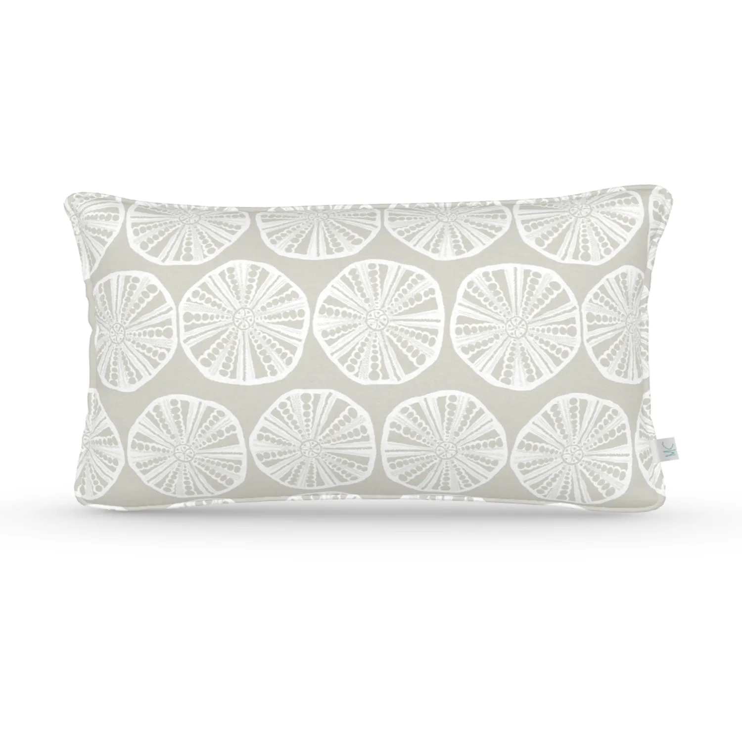 Decorative Lumbar Pillow in Sea Biscuit: Oyster