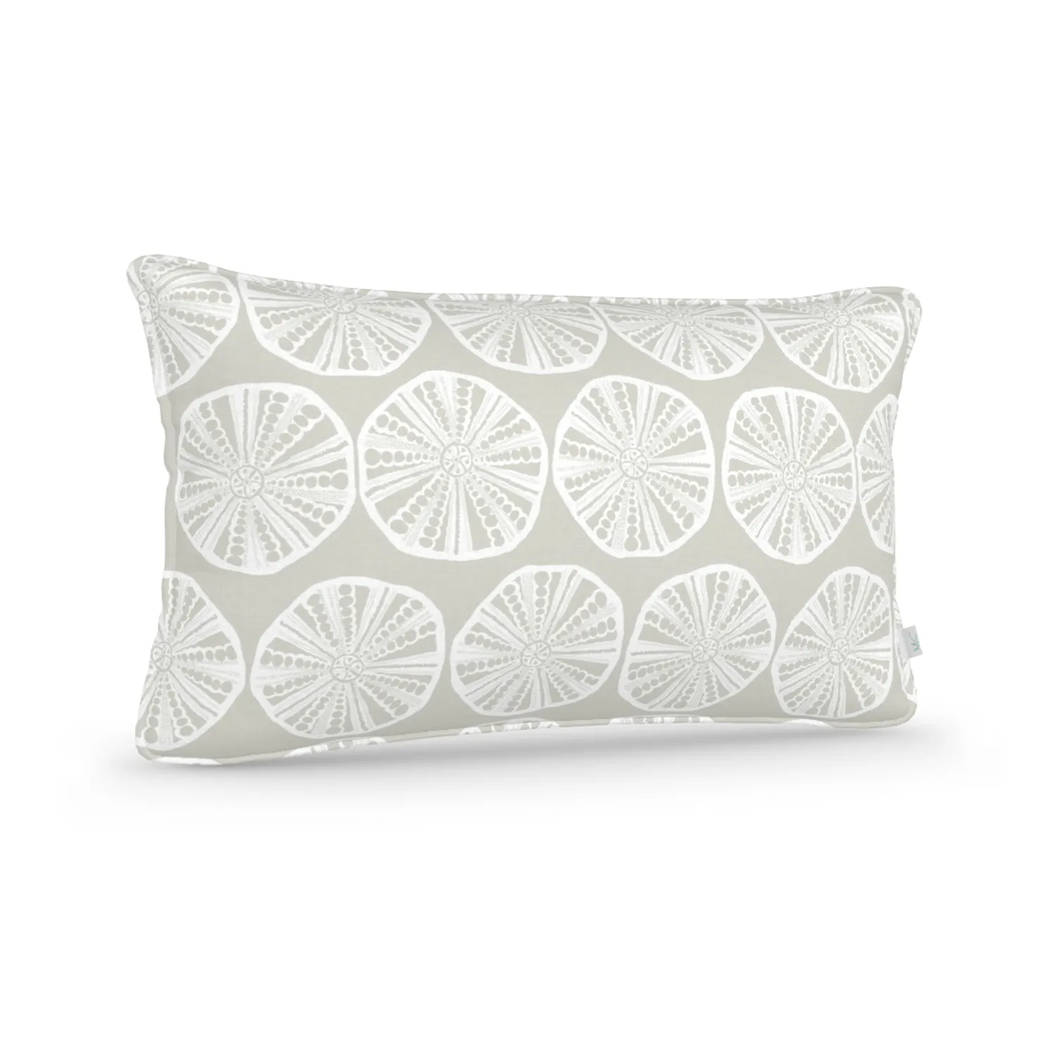 Decorative Lumbar Pillow in Sea Biscuit: Oyster