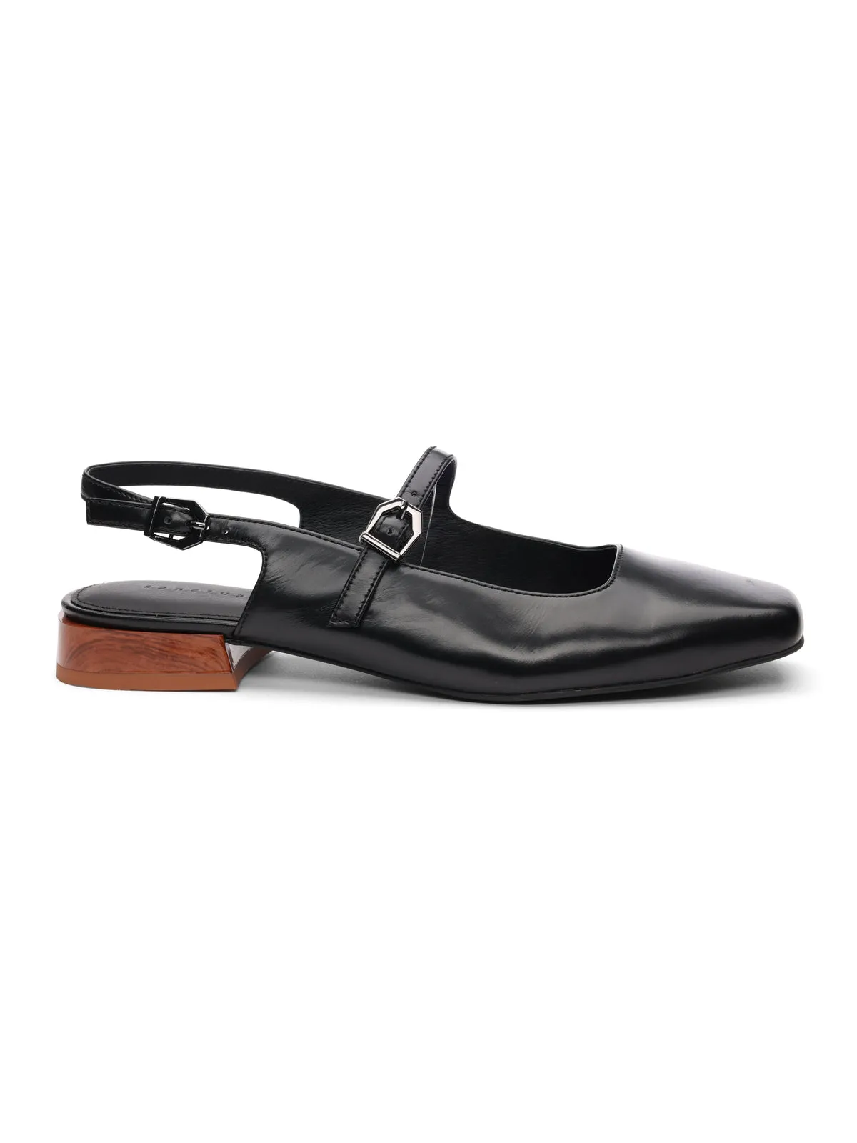 Everly Slingback Flat Black