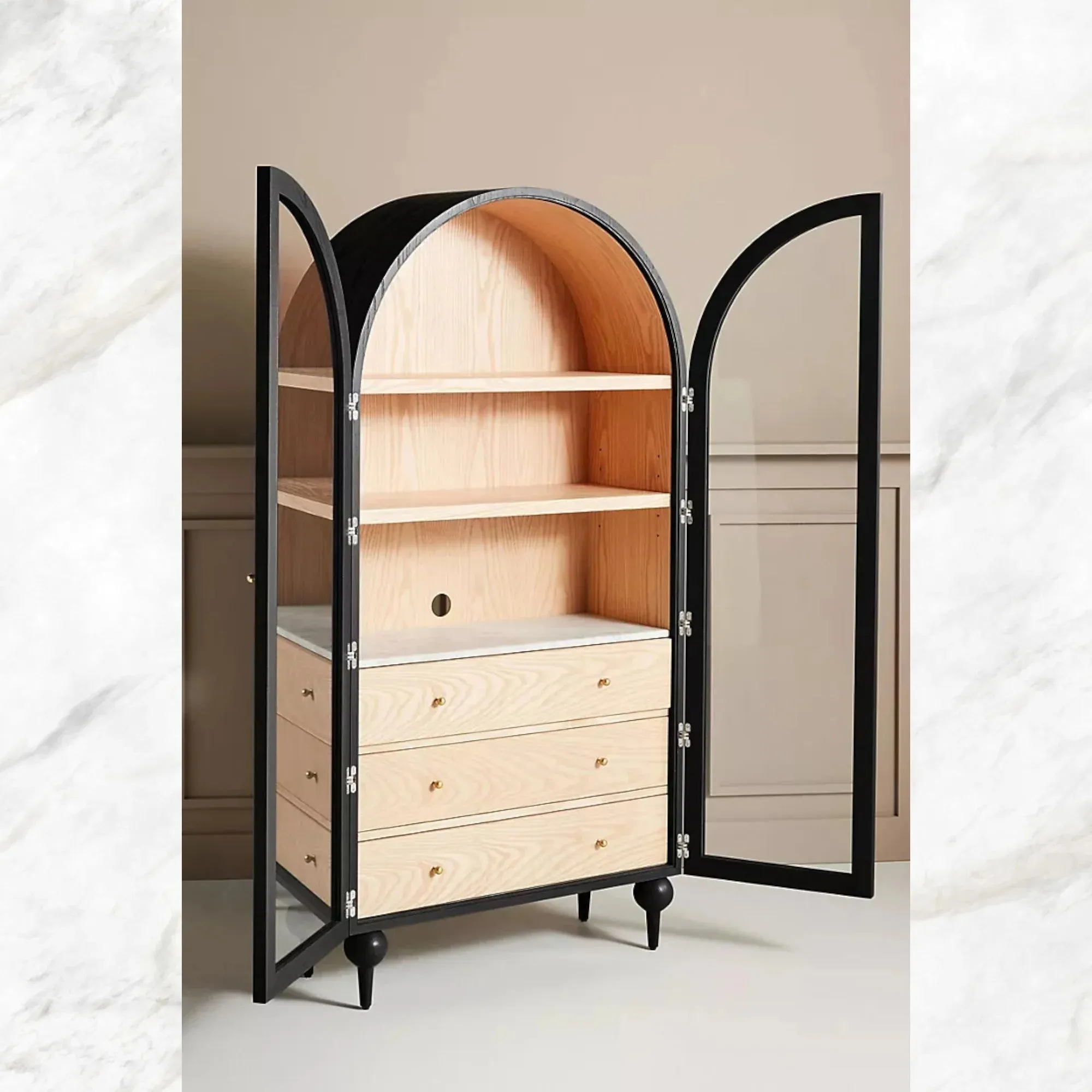 Fern Storage Cabinet Black