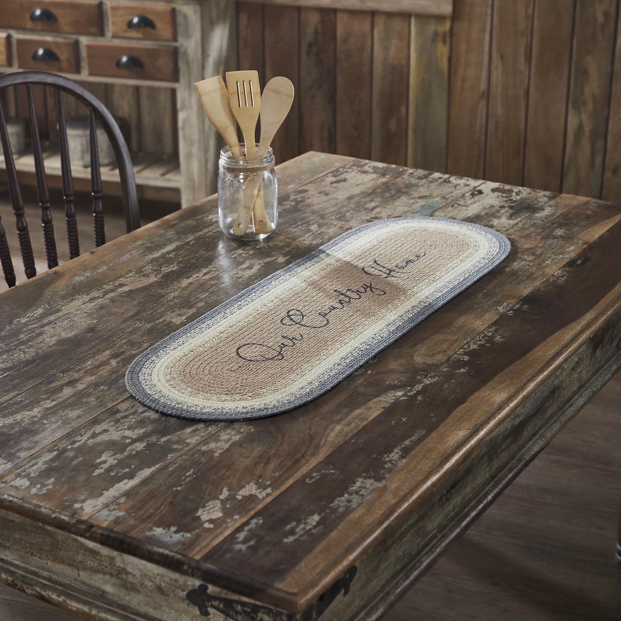 Finders Keepers Our Country Home Oval Runner 12x36