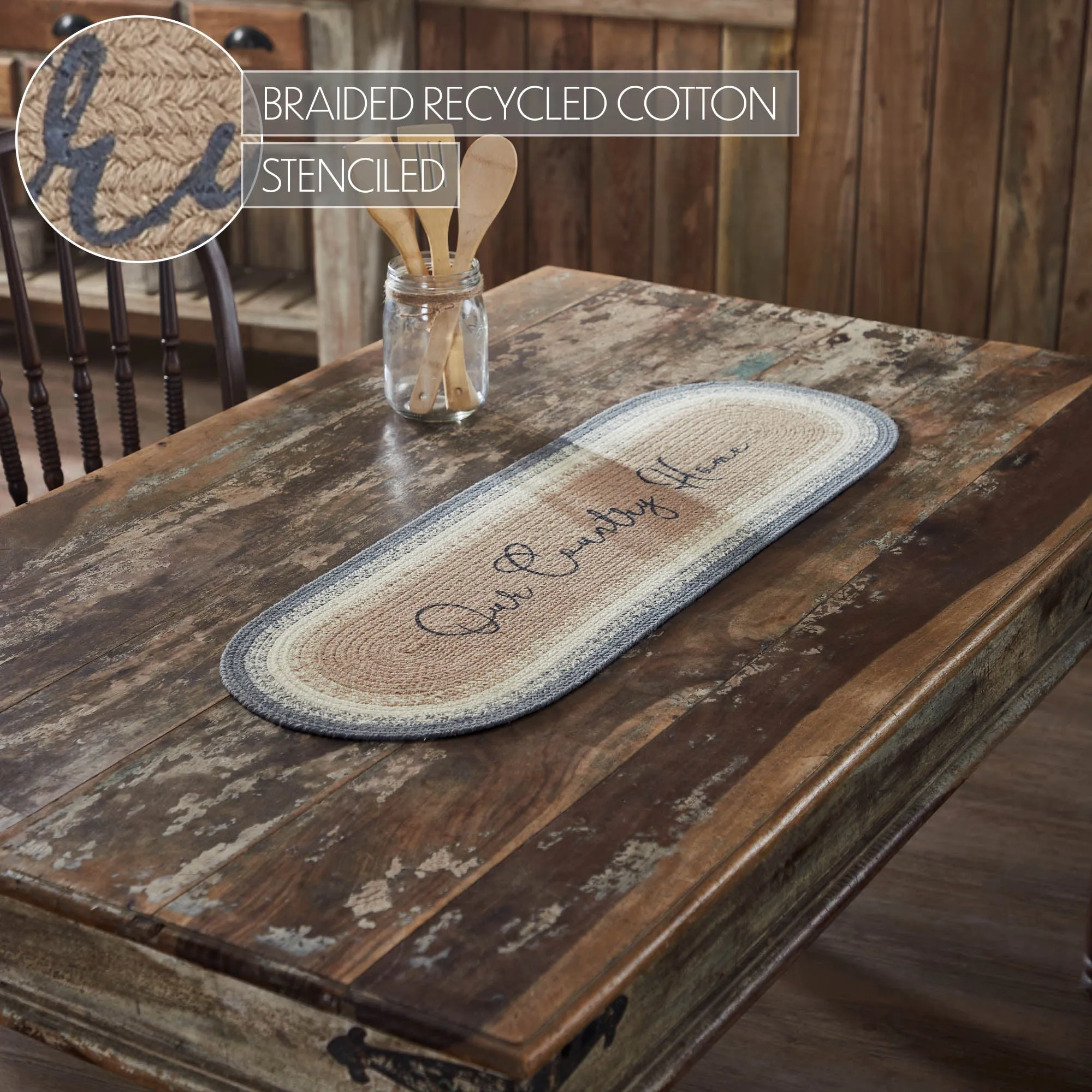 Finders Keepers Our Country Home Oval Runner 12x36