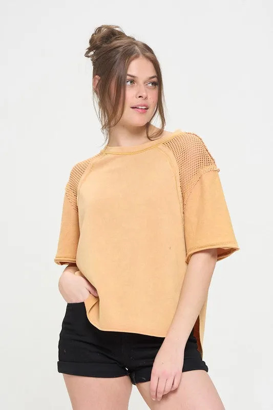 Fishnet Shoulder T-Shirt *Online Only*