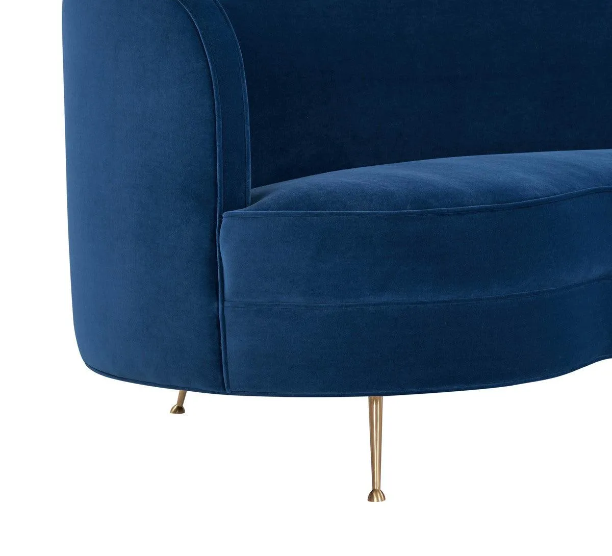 Flay Navy Velvet Sofa