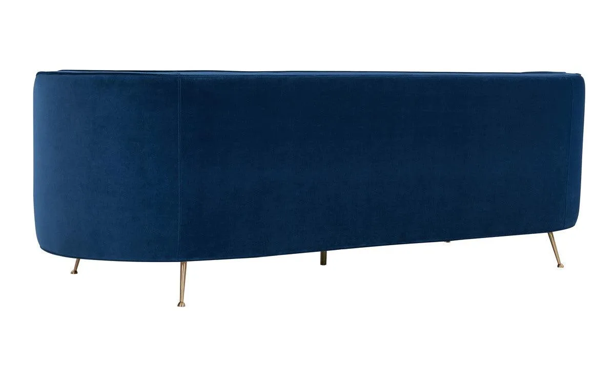 Flay Navy Velvet Sofa