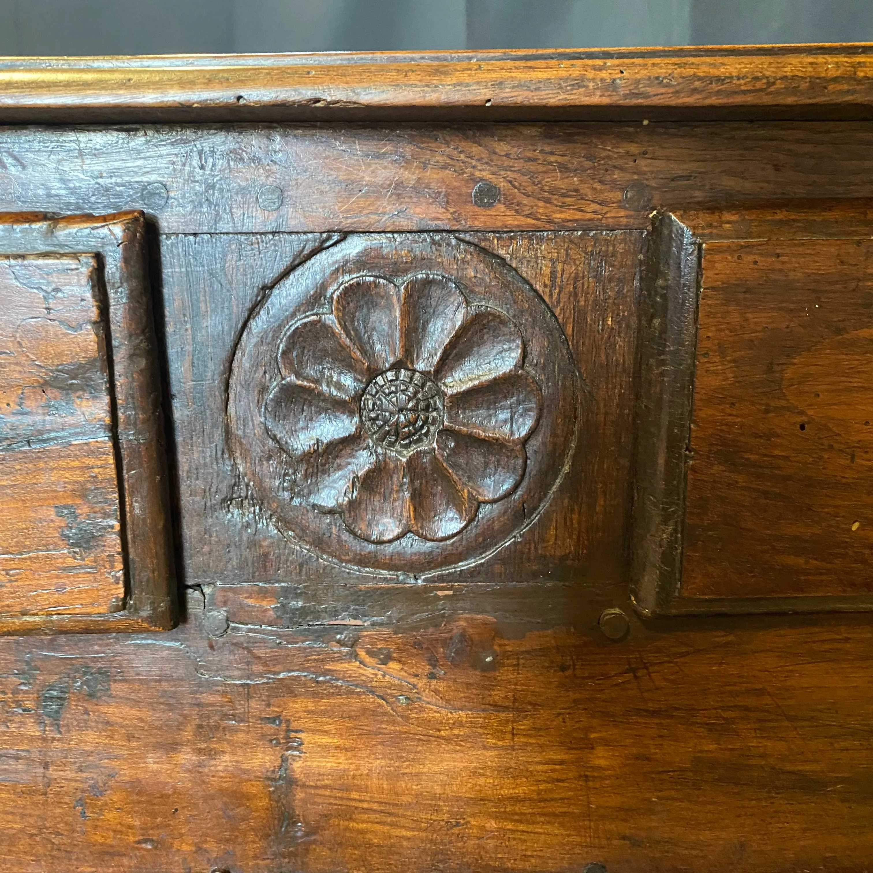 French 18th Century Carved Walnut Buffet or Sideboard Storage Cabinet