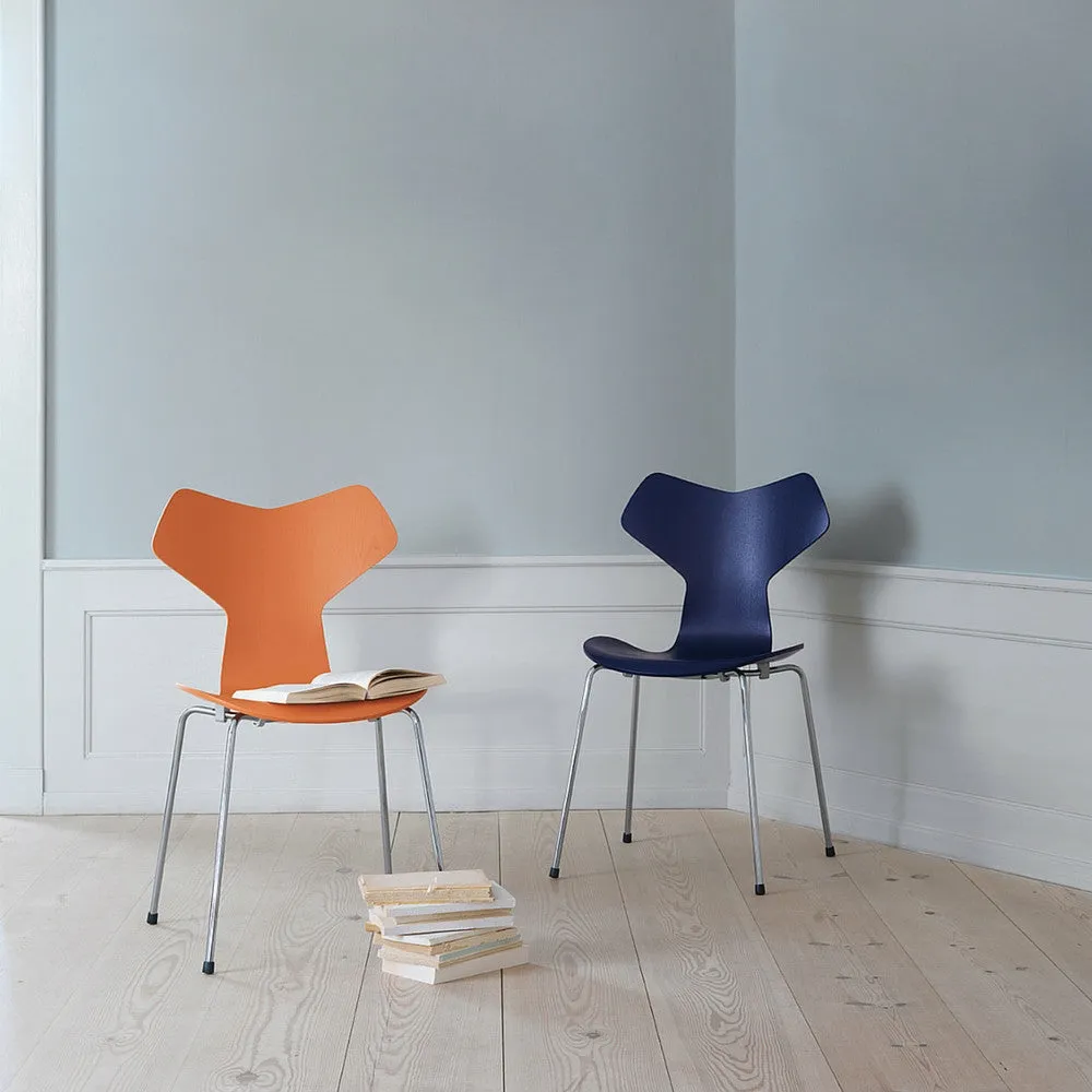 Fritz Hansen Grand Prix Chair with Metal Legs