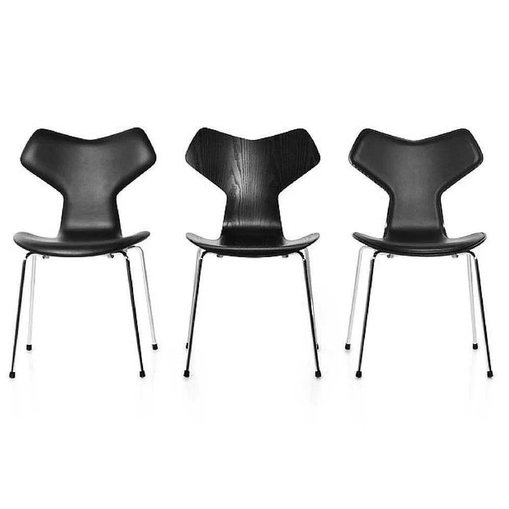 Fritz Hansen Grand Prix Chair with Metal Legs