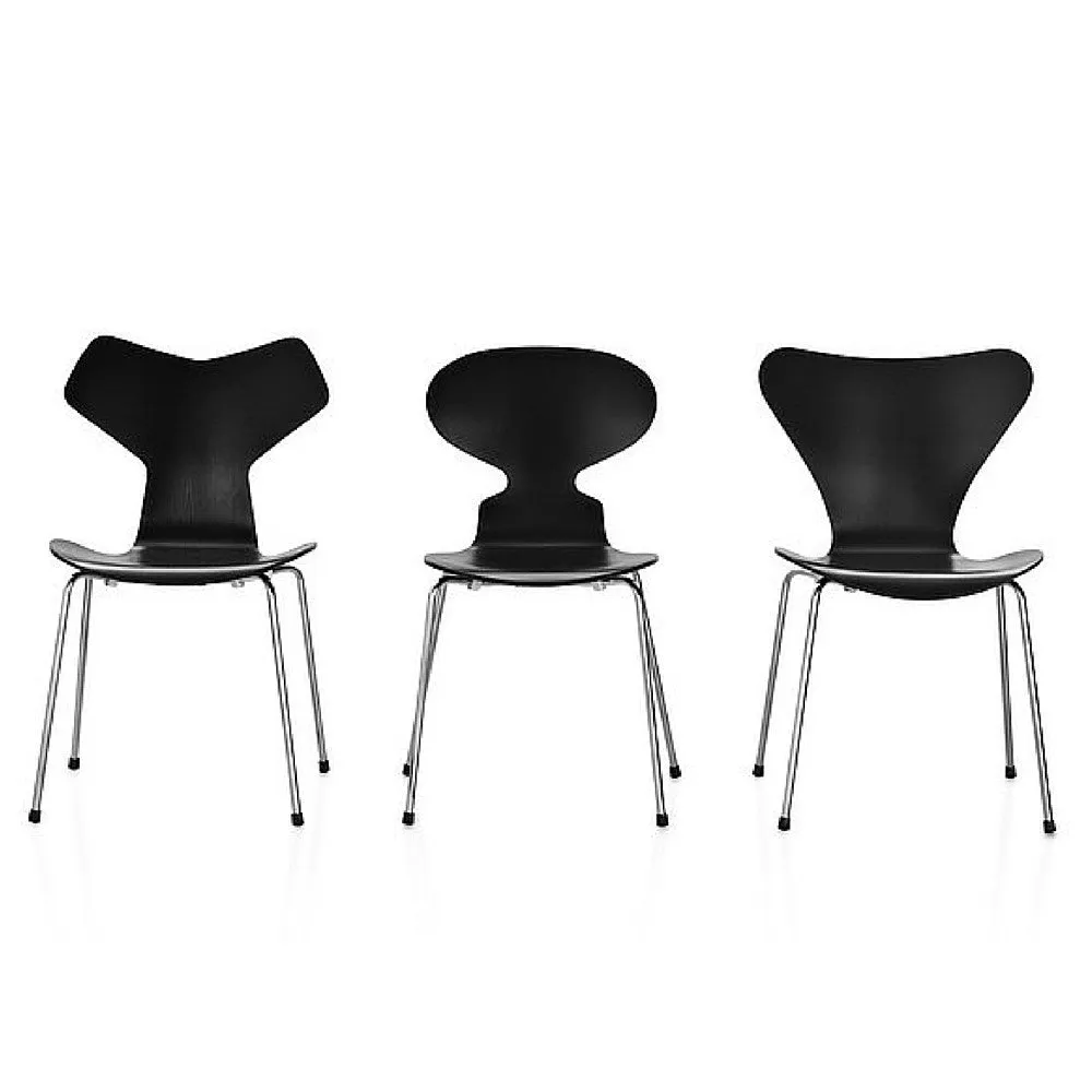 Fritz Hansen Grand Prix Chair with Metal Legs