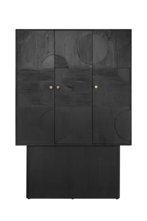 Geometrical Patterned Wooden Cabinet | Versmissen Zulgo