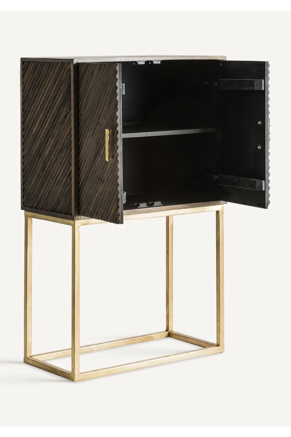 Gold 2-Door Bar Cabinet | Vical Home Kraj