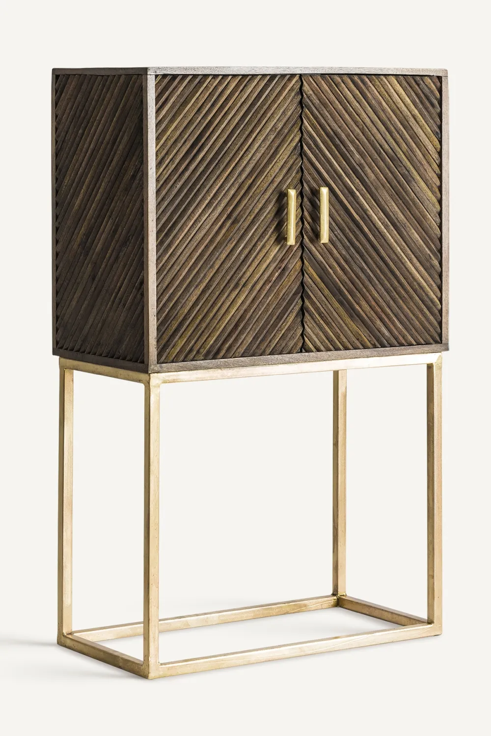 Gold 2-Door Bar Cabinet | Vical Home Kraj