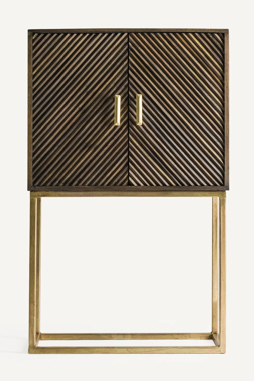 Gold 2-Door Bar Cabinet | Vical Home Kraj