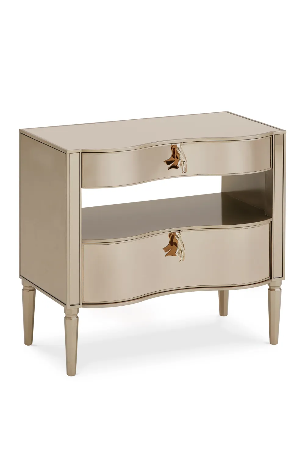 Gold Modern Bedside Table | Caracole It's A Small Wonder