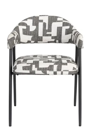 Graphic Patterned Dining Chair (2) | Dutchbone Miyo