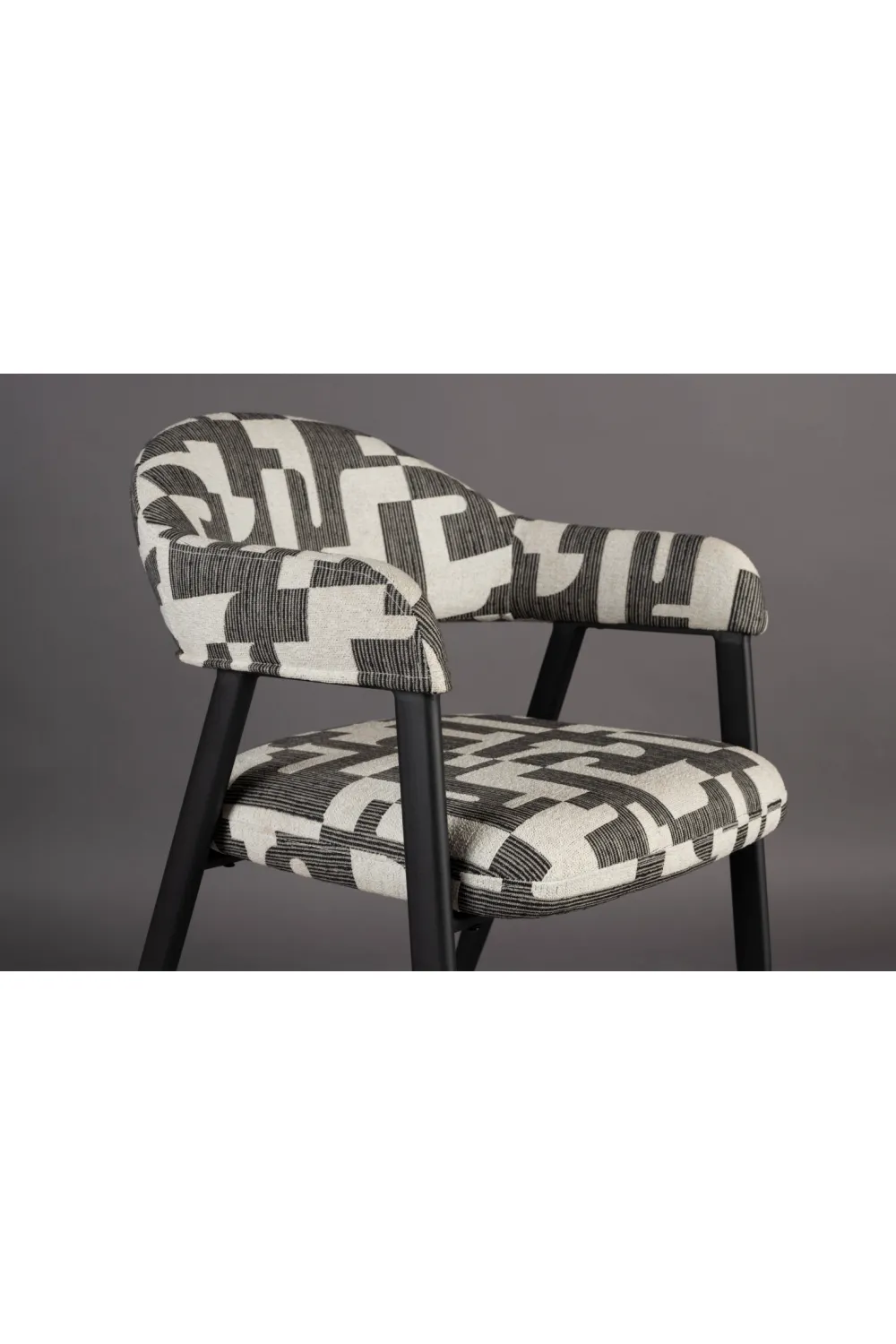 Graphic Patterned Dining Chair (2) | Dutchbone Miyo