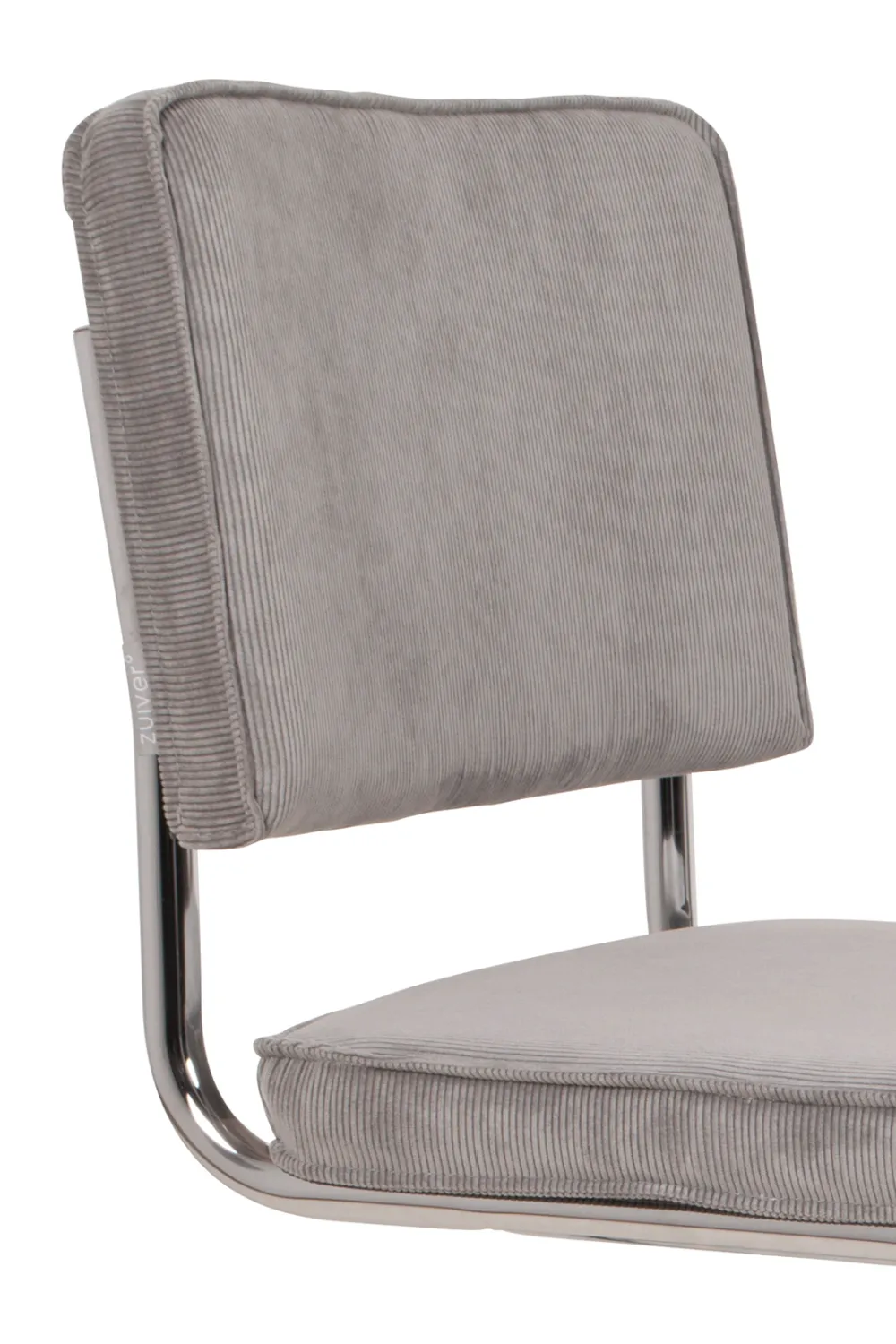 Gray Rib Upholstered Dining Chairs (2) | Zuiver Ridge Kink