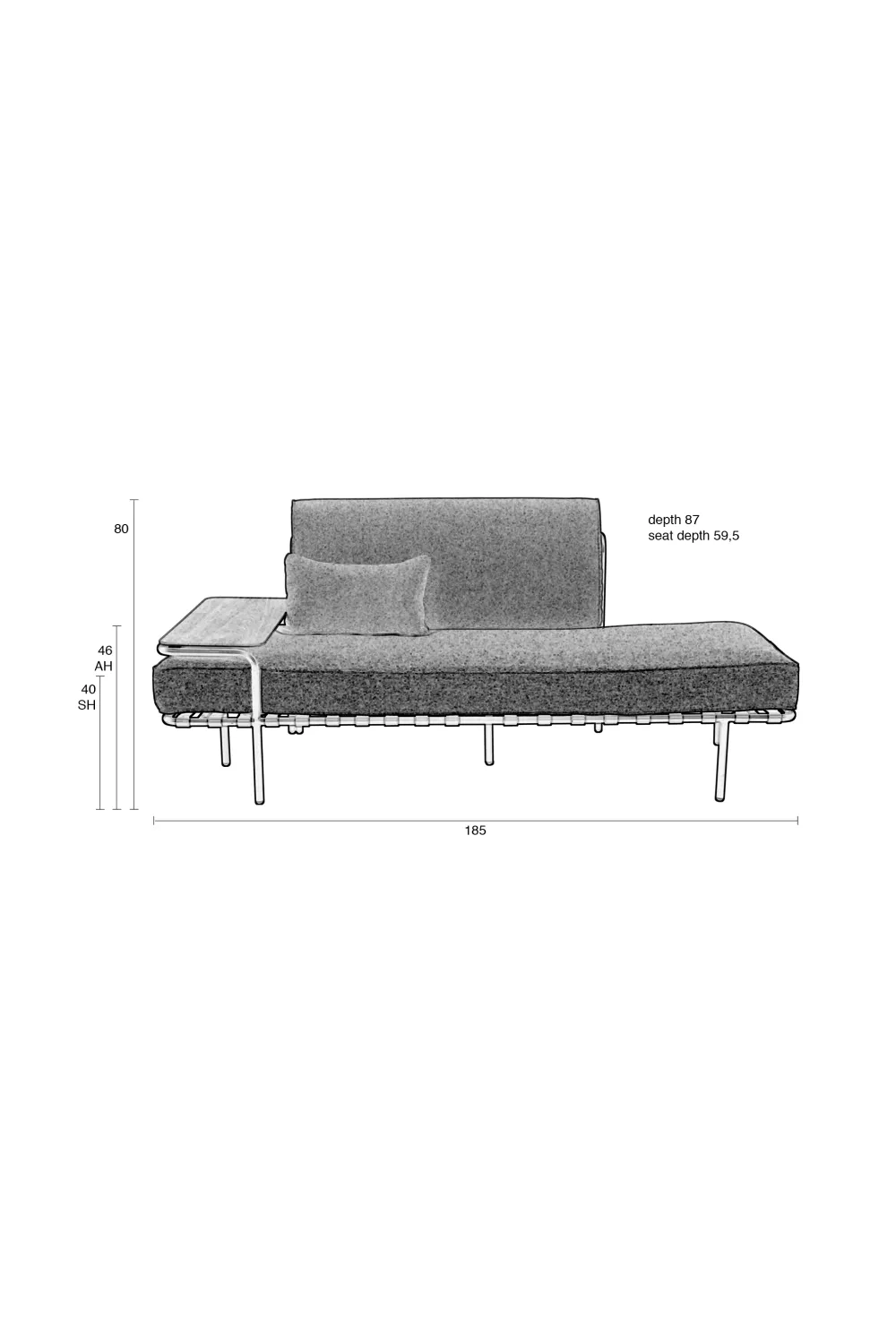 Gray Upholstered Sofa | Zuiver Star