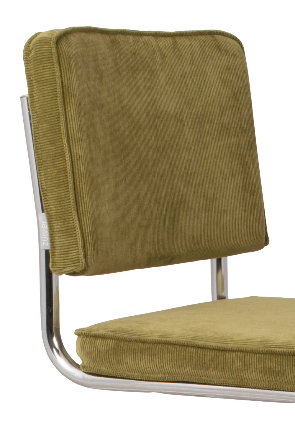 Green Rib Upholstered Dining Chairs (2) | Zuiver Ridge Kink