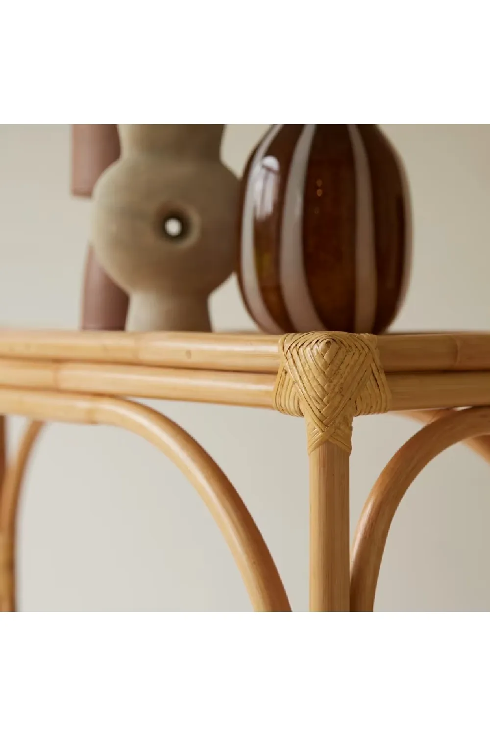 Herringbone Rattan Console Table | Tikamoon Ella