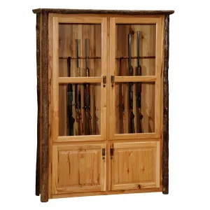 Hickory Log 12-Gun Cabinet