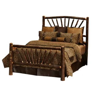 Hickory Log Sunburst Bed - Double