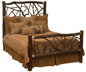 Hickory Log Twig Bed - King