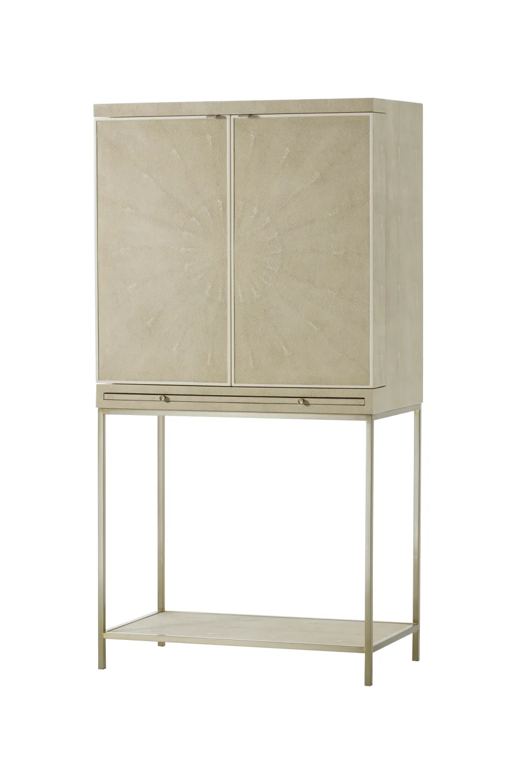 Ivory Shagreen Bar Cabinet With Light | Andrew Martin Melissa