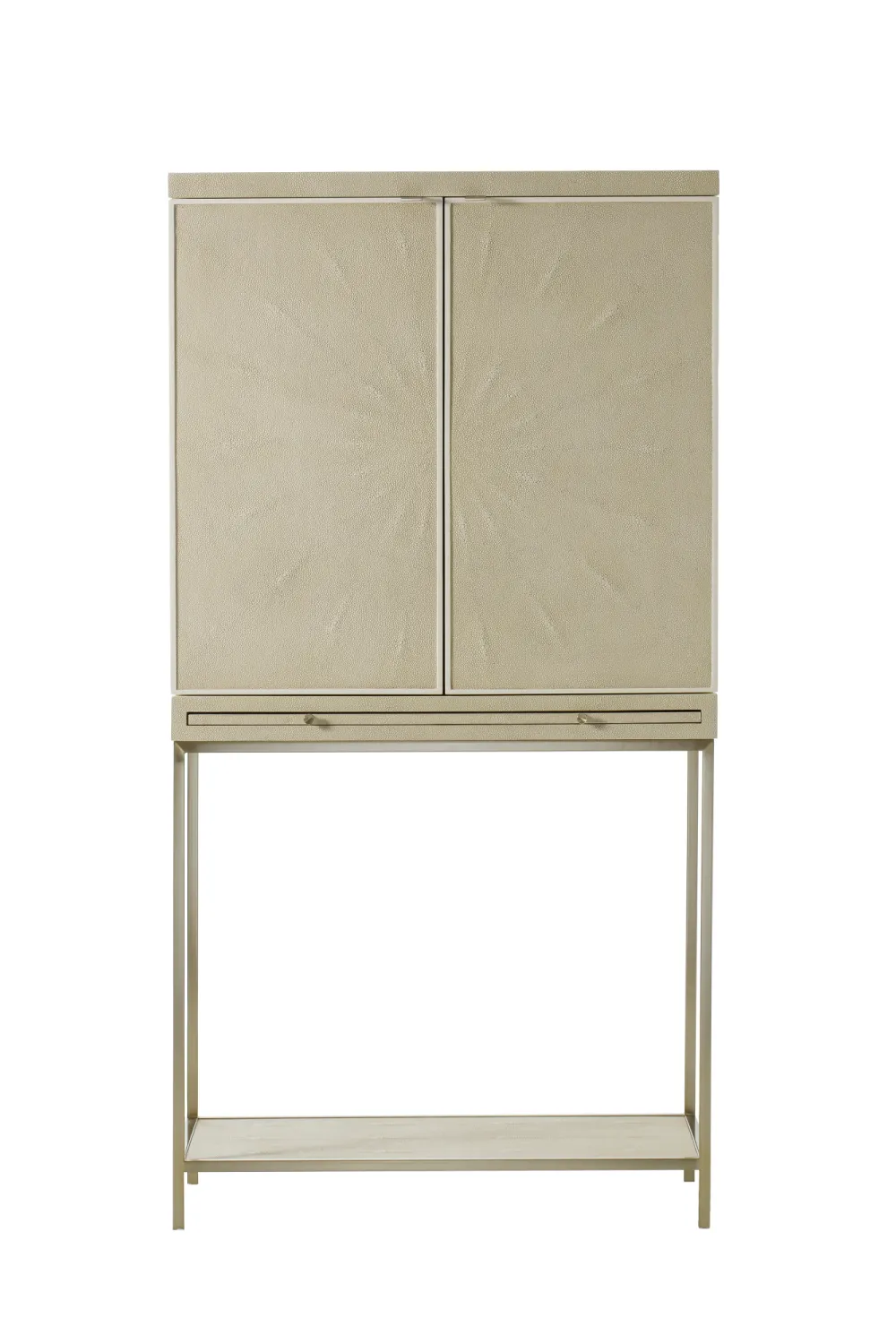 Ivory Shagreen Bar Cabinet With Light | Andrew Martin Melissa