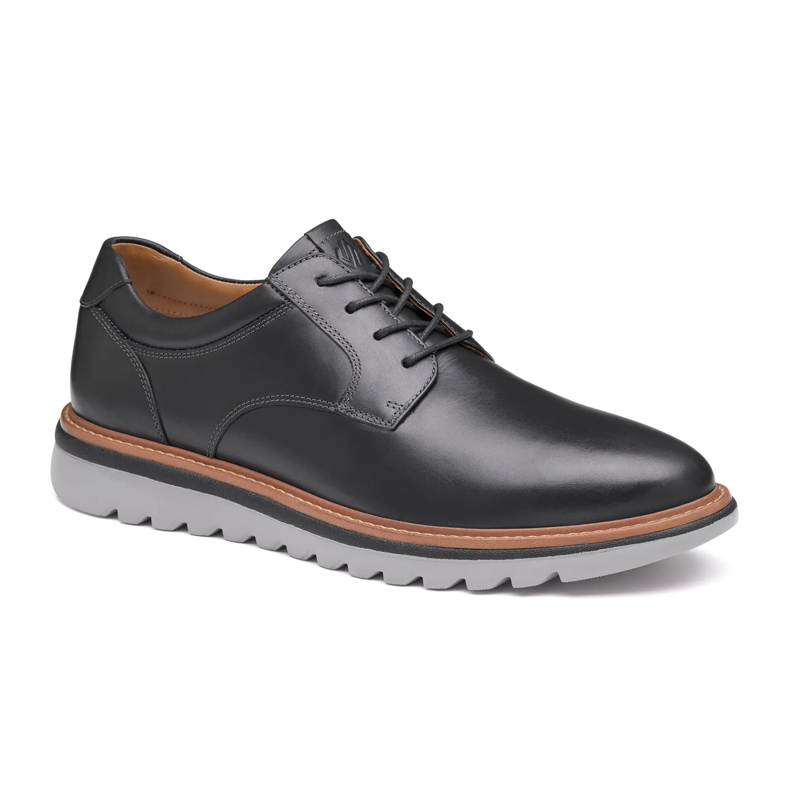 Johnston & Murphy Braydon Plain Toe Oxford (Men) - Black Full Grain