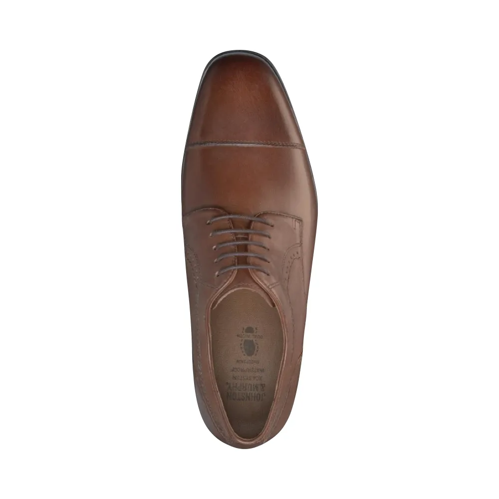 Johnston & Murphy Men's Branning Cap Toe Waterproof Oxford in Tan