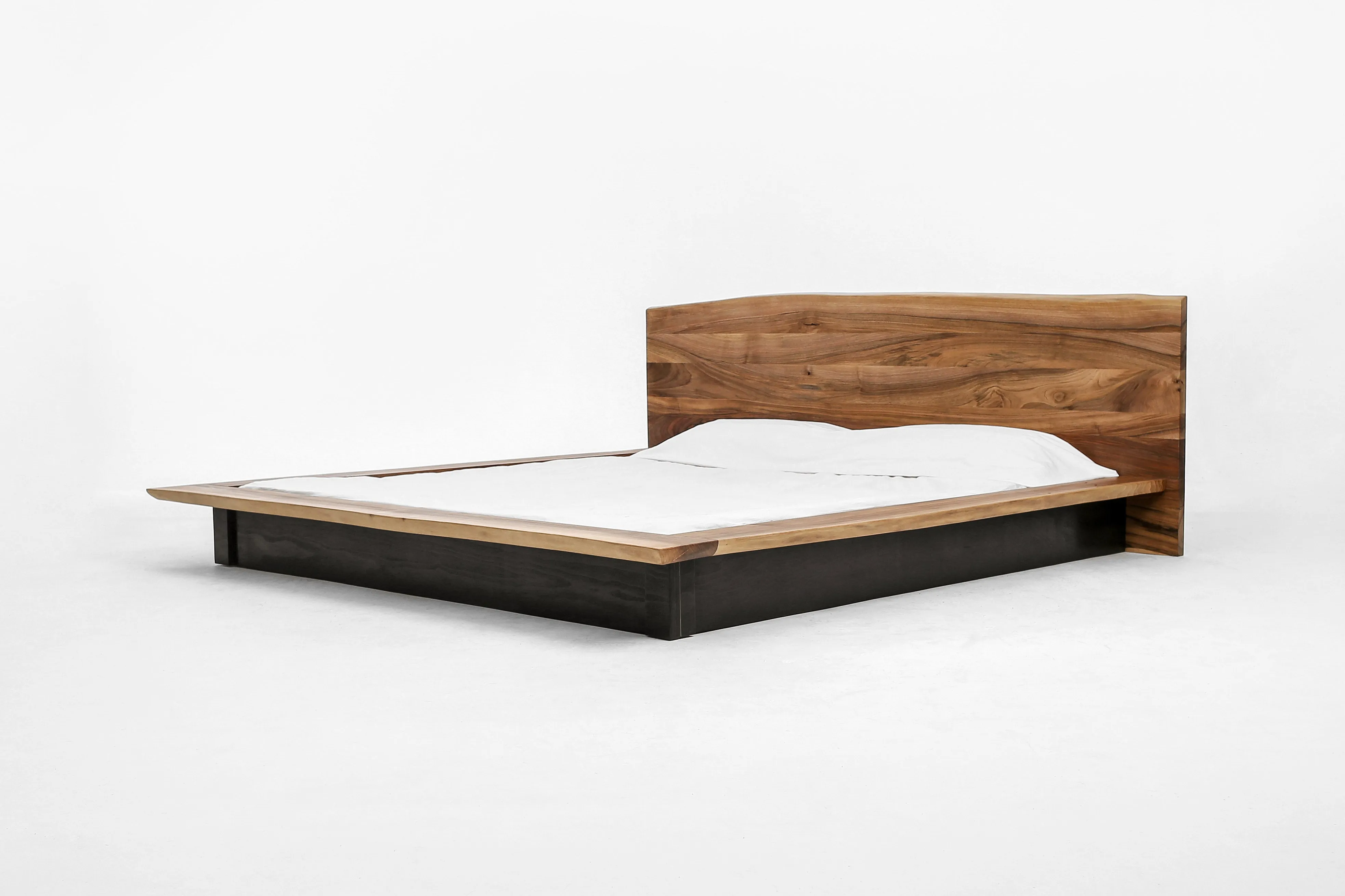 KAATJE | Walnut Platform Bed Frame and Headboard