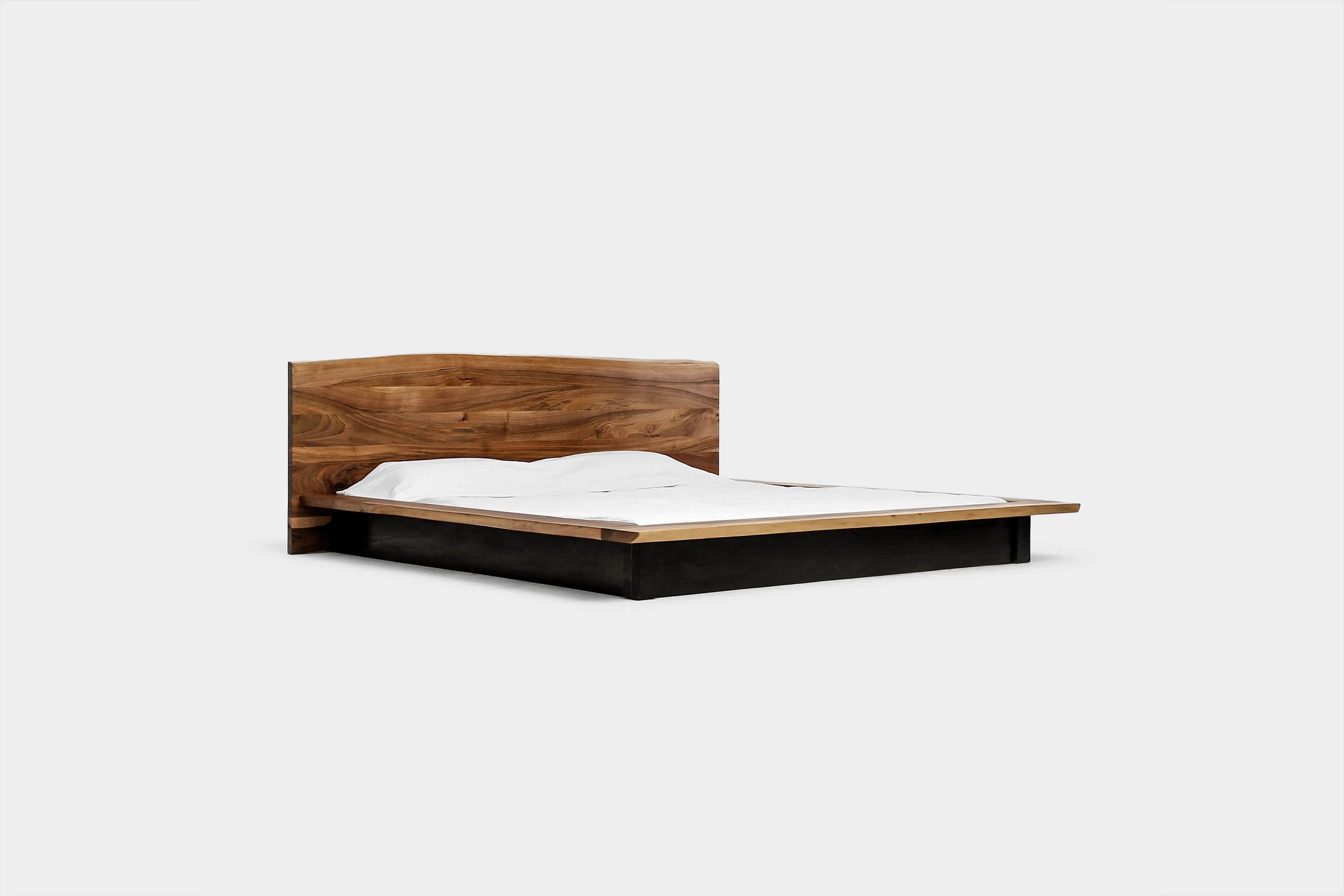 KAATJE | Walnut Platform Bed Frame and Headboard