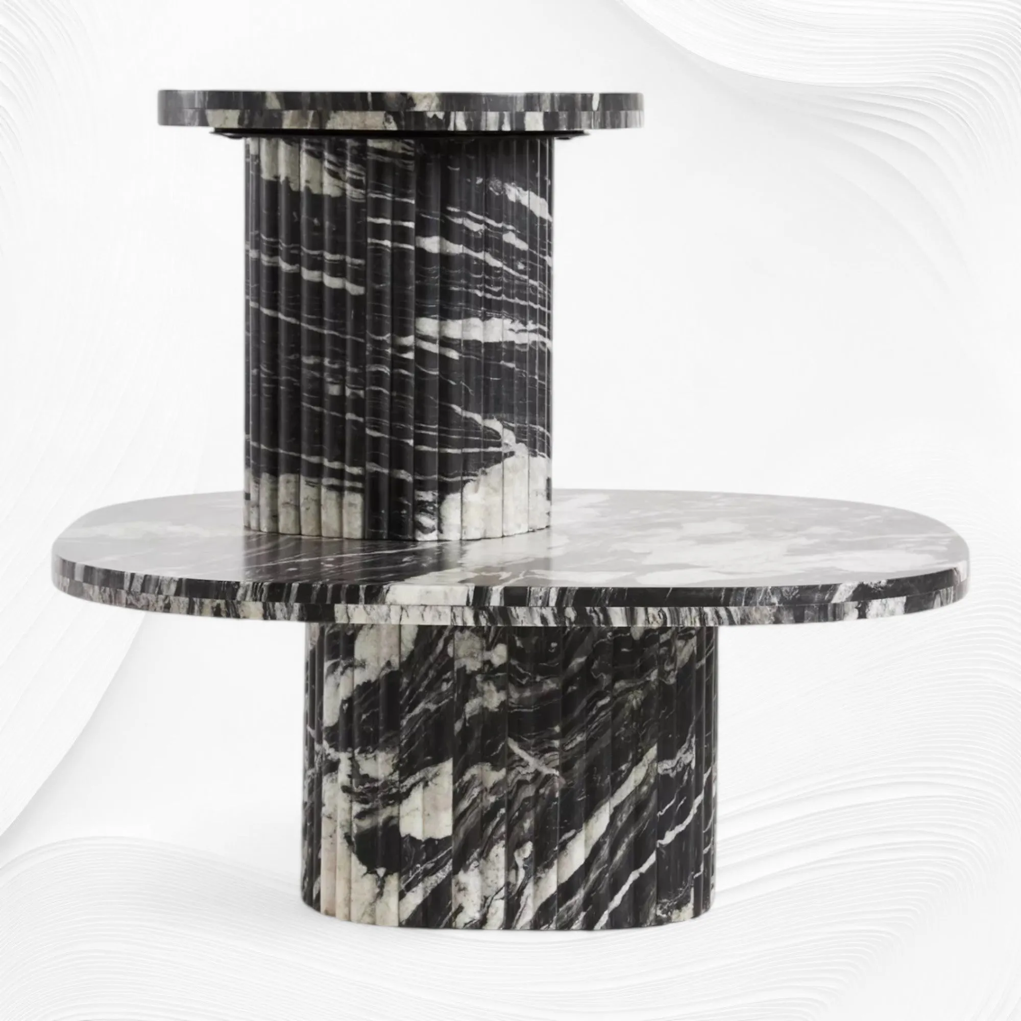 Kanta Marble Coffee Table Black