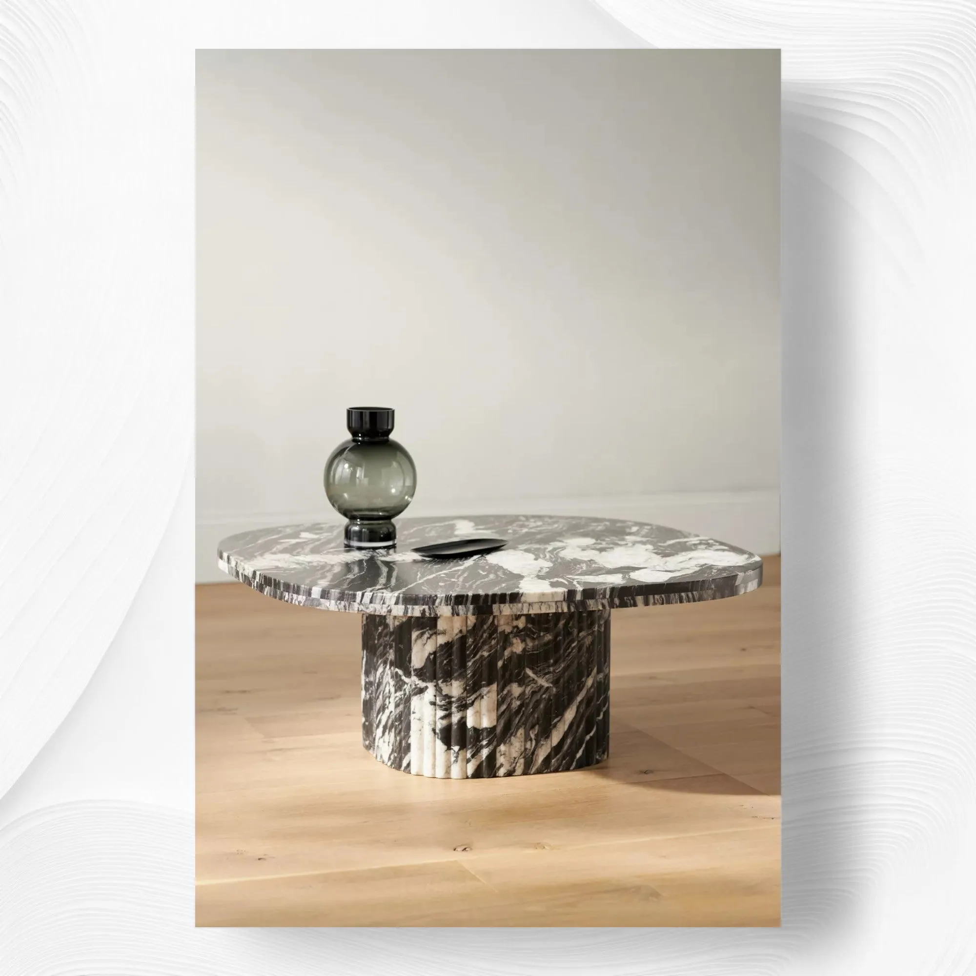 Kanta Marble Coffee Table Black