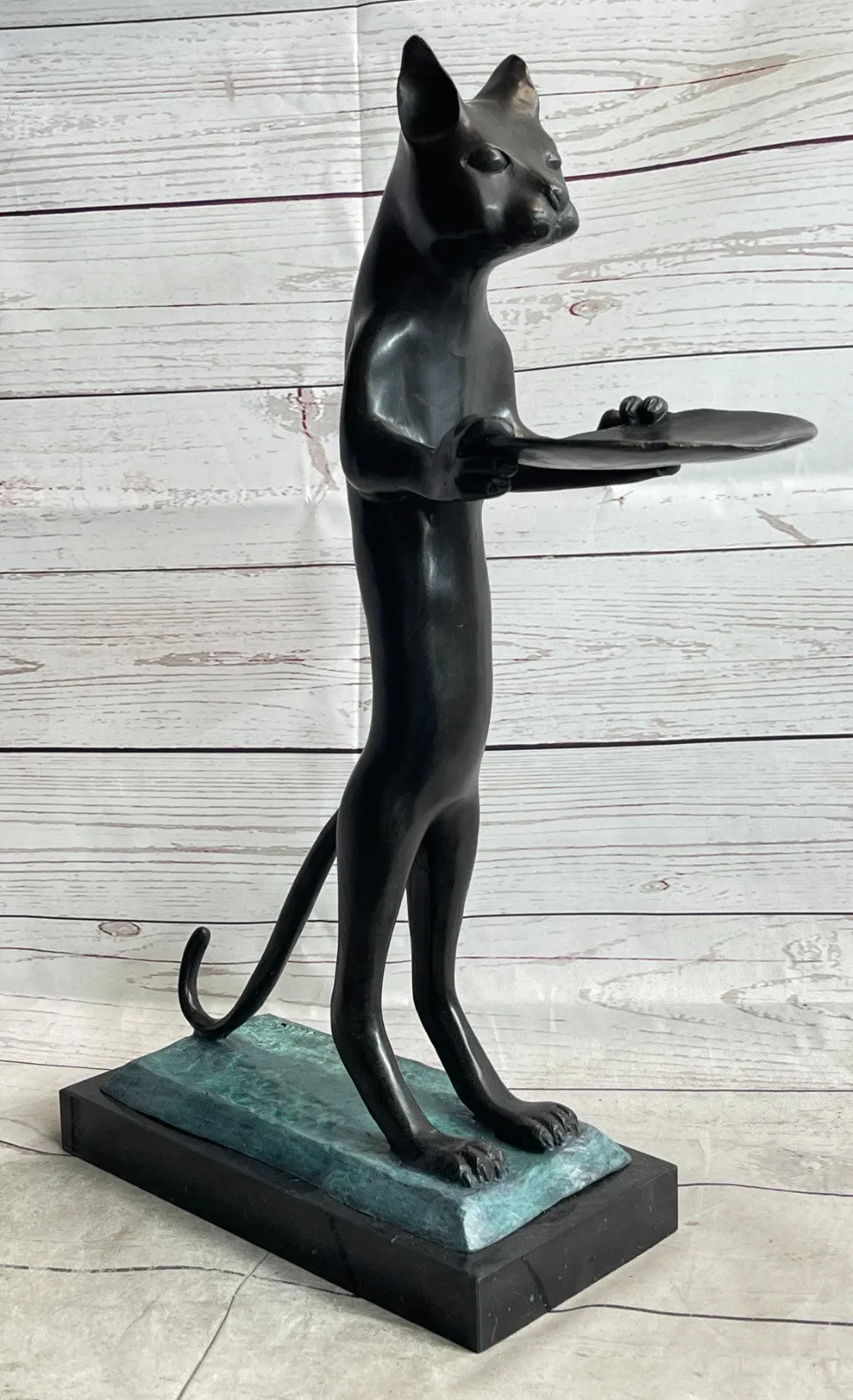 Kitty Helper Figurine For Home And Office Charming Business Card Holder Sale