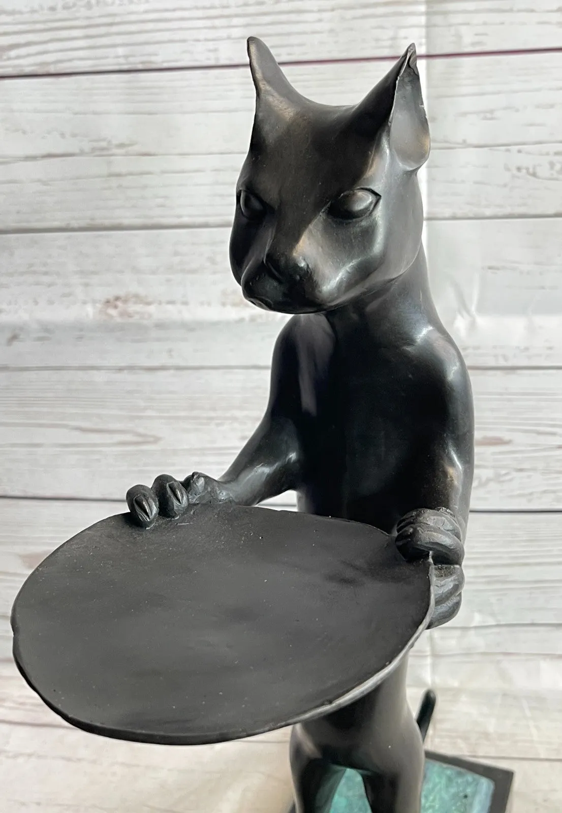 Kitty Helper Figurine For Home And Office Charming Business Card Holder Sale