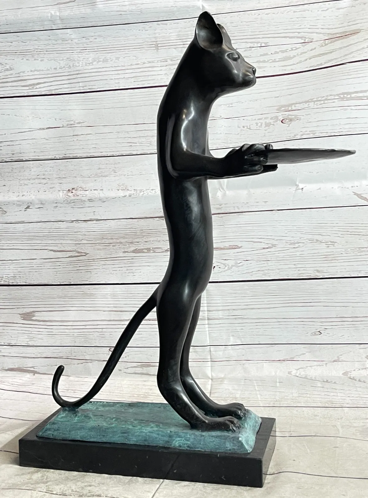 Kitty Helper Figurine For Home And Office Charming Business Card Holder Sale