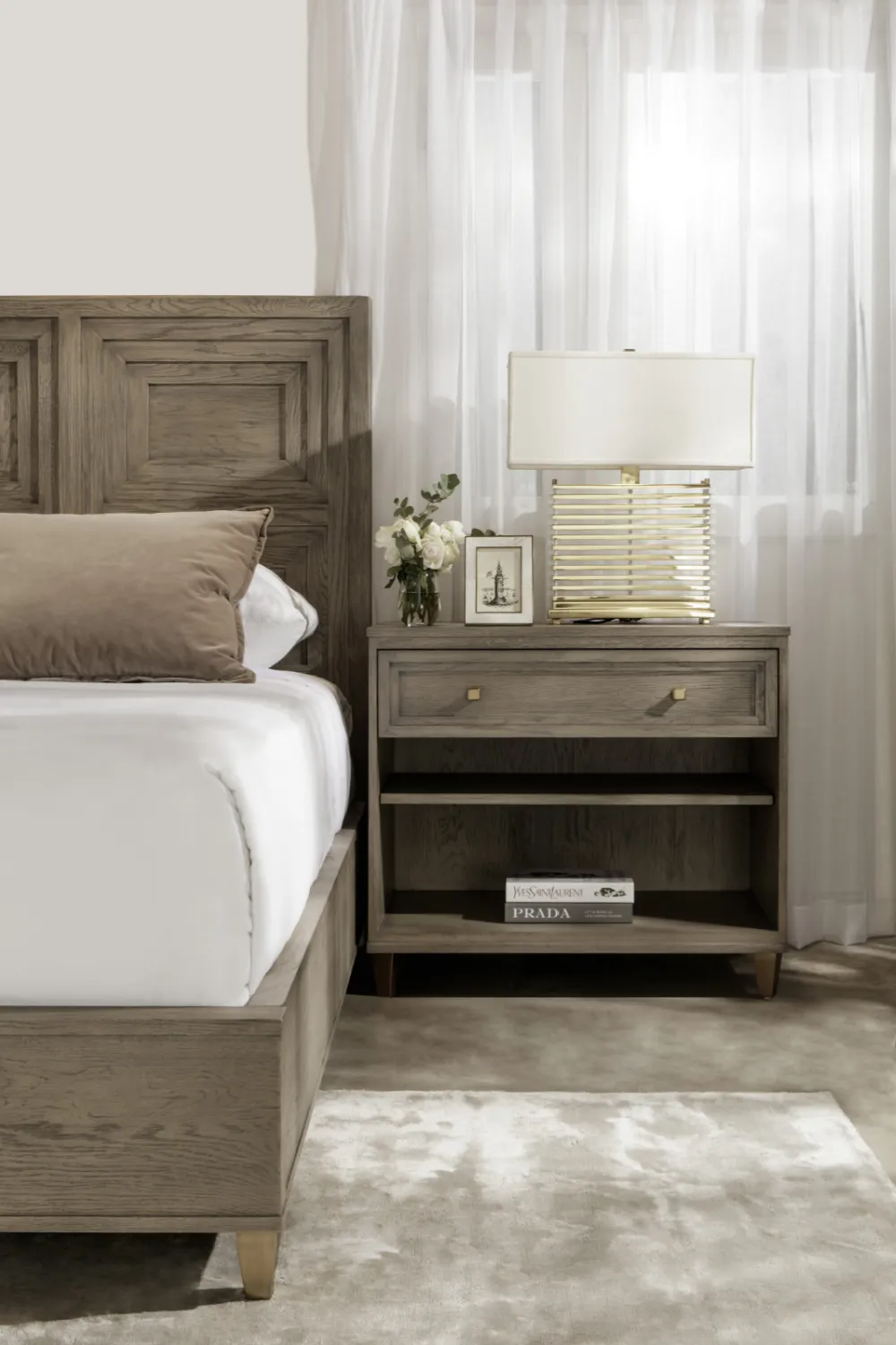 Layered Frame Oak King Bed | Andrew Martin Claiborne