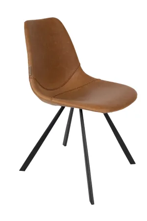 Leather Upholstered Dining Chairs (2) | Dutchbone Franky