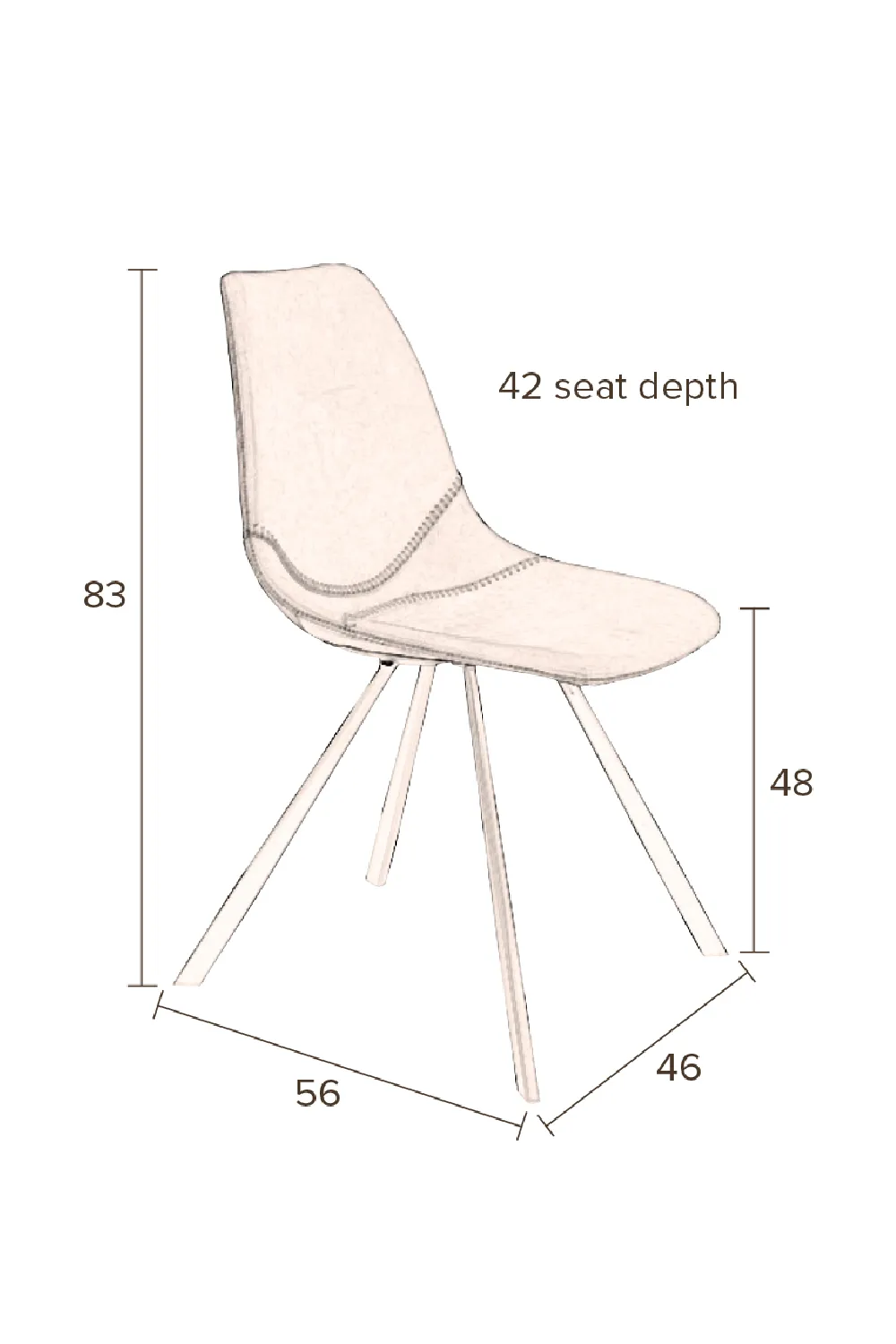 Leather Upholstered Dining Chairs (2) | Dutchbone Franky