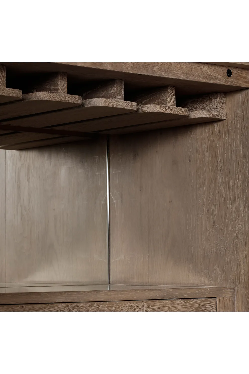 Light Oak and Leather Bar Cabinet | Andrew Martin Charlie